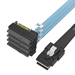 MINI SAS SFF-8087转4SFF-8482一体式 效劳器硬盘连接线